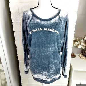 Sweaty Betty Blue and White Long Sleeve Tee